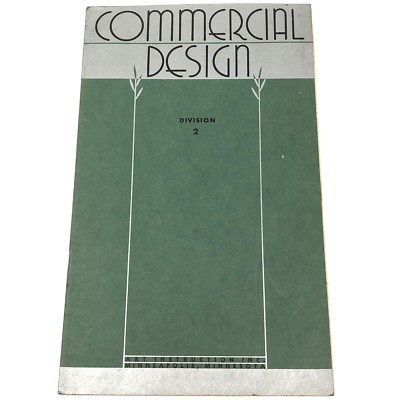 Vtg 1945  Commercial Design Art Instruction Inc Div 2 Drawing Textbook Art Deco