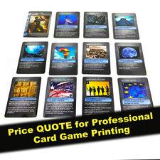 Price QUOTE for Professional Card Game Printing 10 cents Sticker Cards Art Quote
