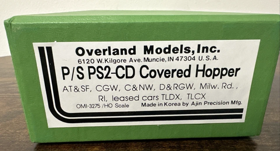 Overland Models HO Brass #3275 Pullman Standard PS2-CD Covered Hopper NIB UNPTD - Image 2 of 4