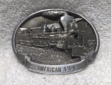 C J American 440 Train Car Steam Locomotive Rail Road RR Buckle 1987 CJ 1440 VTG