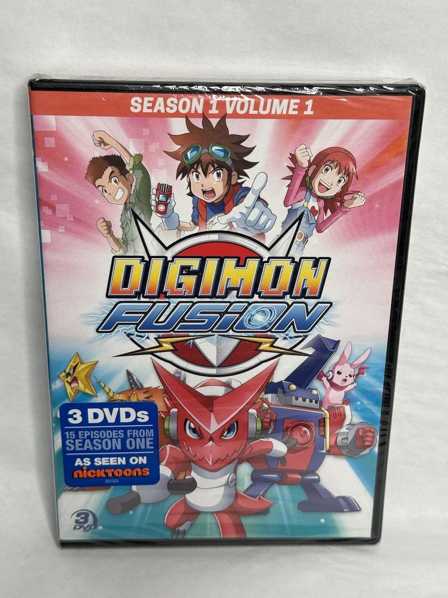 Digimon Fusion: Season 1 - Volume 1 (DVD, 2015, 3-Disc Set) NEW