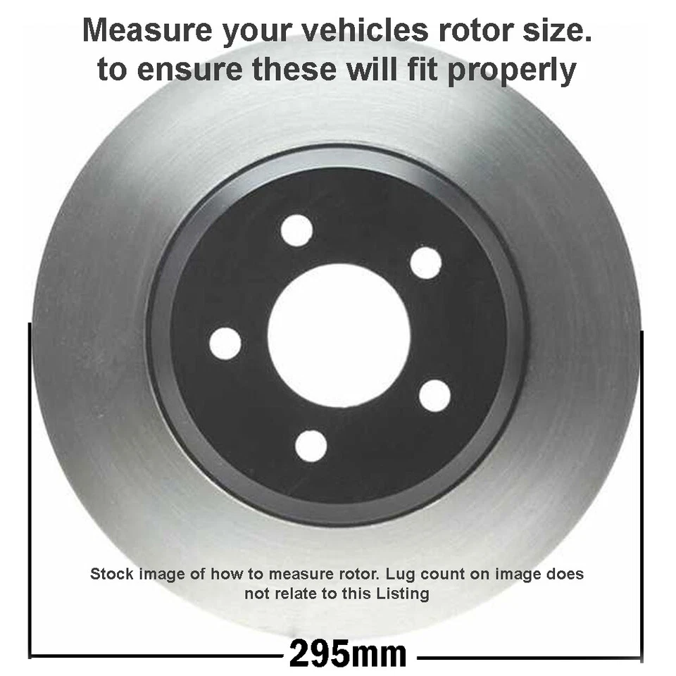 11.61" 295mm Front Drilled Brake Rotors Ceramic Pads for Mercedes-Benz E320 E350 - Image 3 of 4