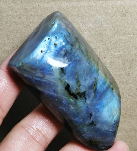 Pulida Bonita Piedra Reiki Arco Iris Púrpura Flash Labradorita Espectrolita Forma Libre - Imagen 6 de 10