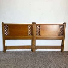 Vintage Mid Century Esperanto Twin Sized Headboards by Drexel - a Pair