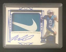 2022 Leaf Trinity Patch Auto Navy Foil Matt Corral Panthers XRC 08/49