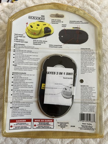 Mayes 3-1 Swivel Laser Level New Sealed 2005 - Picture 3 of 5