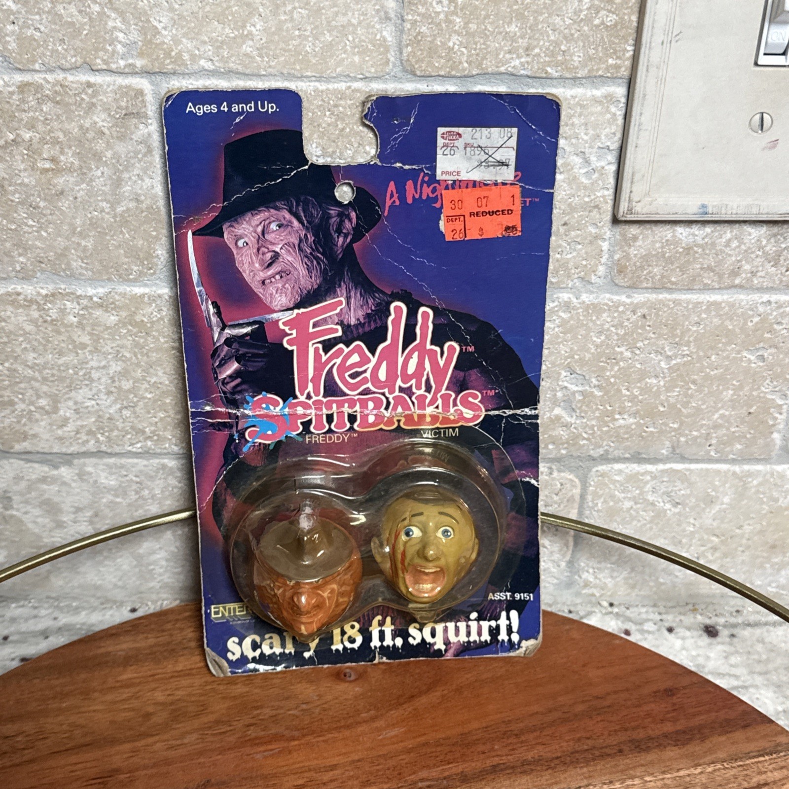 LJN Entertech 1989 Freddy Spitballs A Nightmare On Elm Street MOC