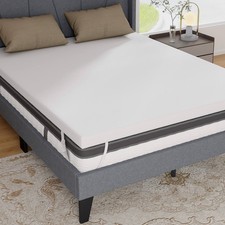 3" Gel-Infused Memory Foam Mattress Topper w/ Removable Washable Cover King