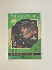 Trevor Zegras Honor Roll Green Rainbow Parallel  #HR-24 2022-23 Upper Deck