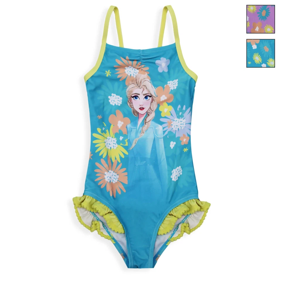 Maillot De Bain Complet Fille Disney FROZEN ELSA 1 Pièce Avec Volants 6664 - Photo 1/1
