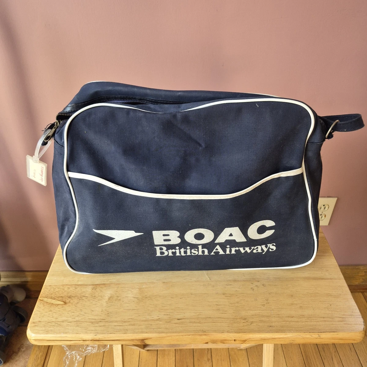 ビンテージ　British Airways トラベラーバック　イギリス製 British Airways バック｜ビンテージ British Airways トラベラー