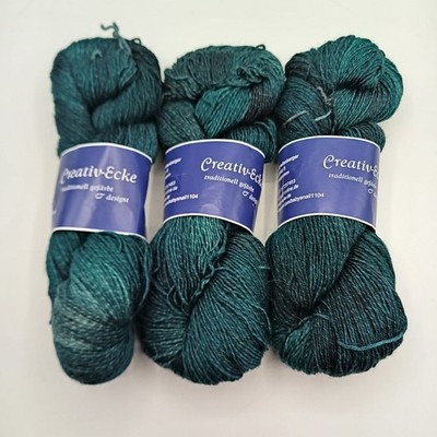 (15,90 /100 g) Rustico Allroundwolle Skudde Seide 4 fach Färbung Blue Jeans
