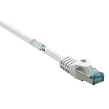 Image of Renkforce RF-5047450 RJ45 Network Cable CAT 6A S/FTP 2m White Flame-retardant