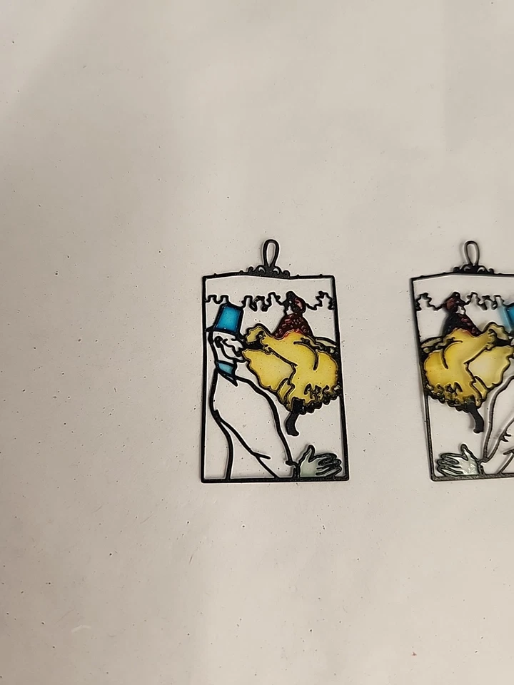 Toulouse Lautrec Esmaltado Silueta Moulin Rouge Dije Colgantes Atrapasol Foto 2 de 4