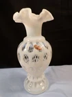 Fenton French Opalescent Glass Coin Dot Vase 8 3/4" Tall