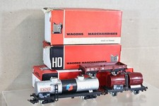 JOUEF 6430 6450 6510 RAKE of 3 SNCF WINE OPEN & CALTEX ELF TANK WAGON on