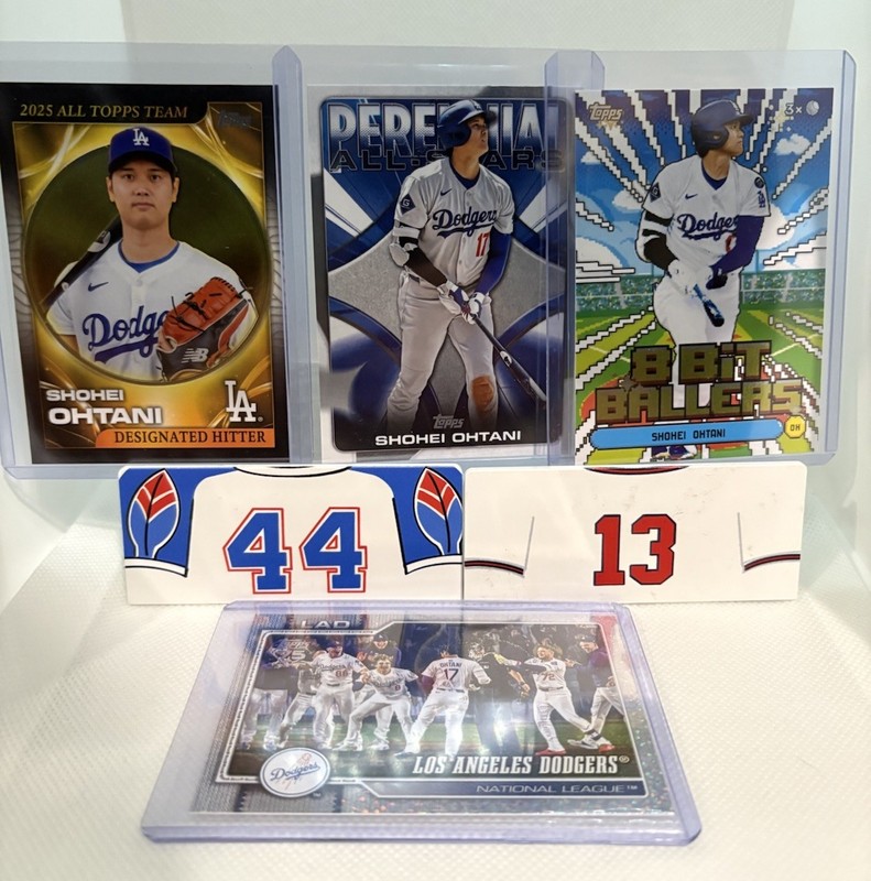 (4) 2026 Topps Series 1 Shohei Ohtani Insert Lot With Dodgers Team Card Holofoil