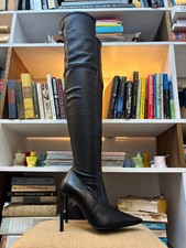 Tom Ford Black Leather Over The Knee Women Bo...