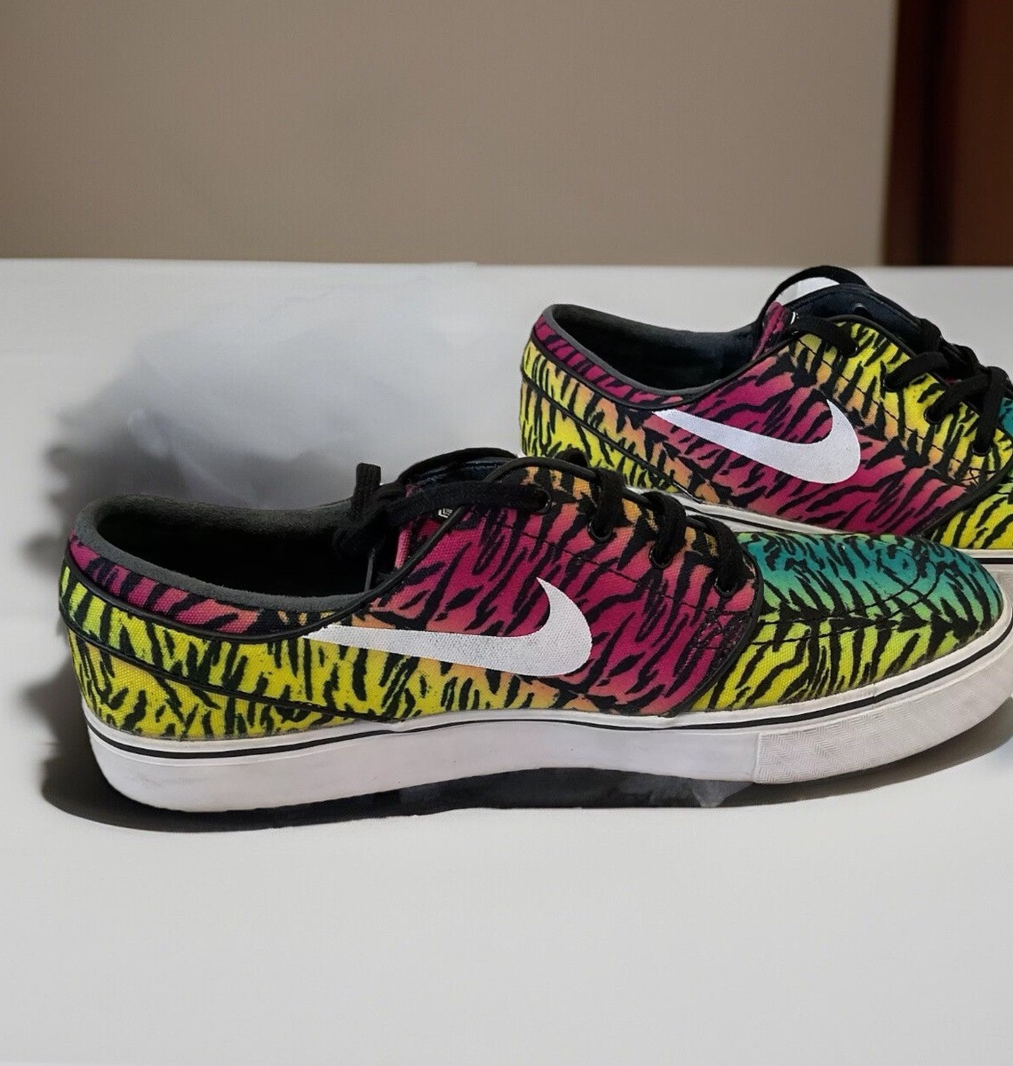 Nike Zoom Stefan Janoski Mens SZ 9.5 Tiger Rasta Canvas