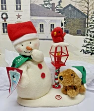 Hallmark 2013 Jingle Pals MERRY CAROLERS TRIO Snowman Light Sound Motion W/Tags