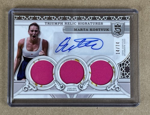 2024 Topps Royalty Marta Kostyuk Triumph Relic Signatures /74 SP RPA Ukraine