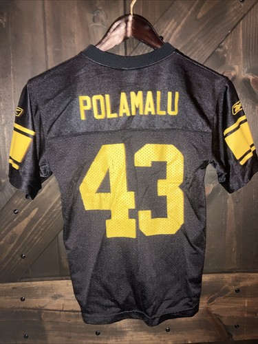 Boy’s Pittsburgh Steelers Troy Polamalu #43 Reebok color rush, Jersey M 10/12