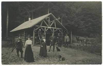 Orig. Foto Förster Jäger bei Forsthaus b. LANDAU Pfalz - gel. Siebeldingen 1913