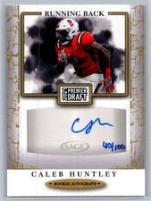 2021 sage premier draft football caleb huntley autographs gold 40/100 #AII4