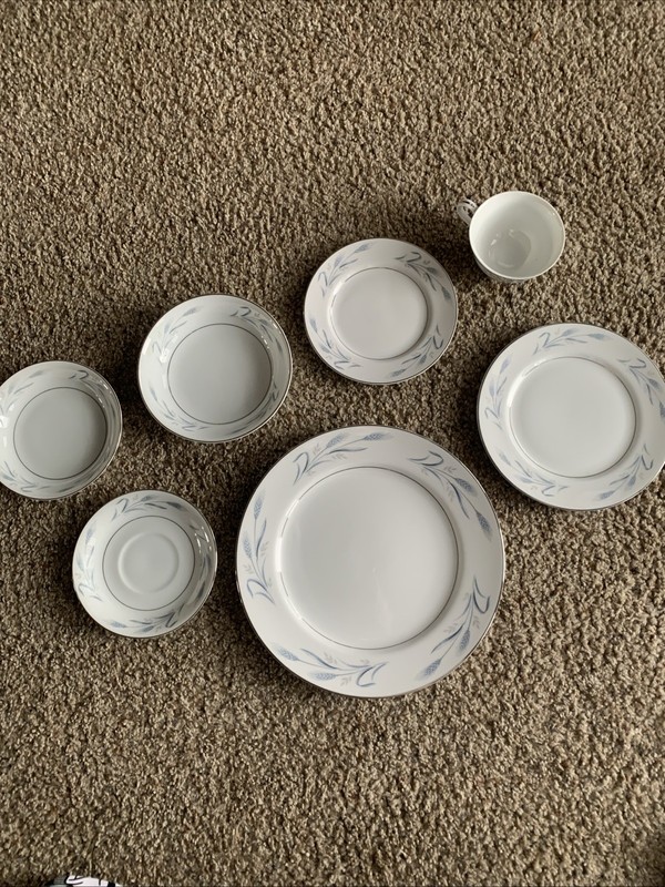 Complete 7 Piece Harmony House Diana 3836 Bone China Set NICE. Selling 12 Sets