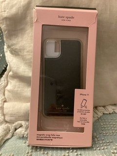Kate Spade iPhone 11 Case Black Leather New In Box $100 Gorgeous!