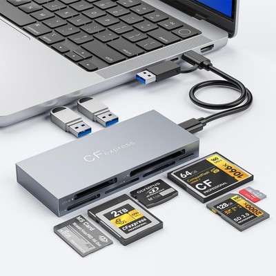 8-in-1 CFexpress Type B Card Reader USB C 3.2 Gen 2 10Gbps, Multi-Format Memo...