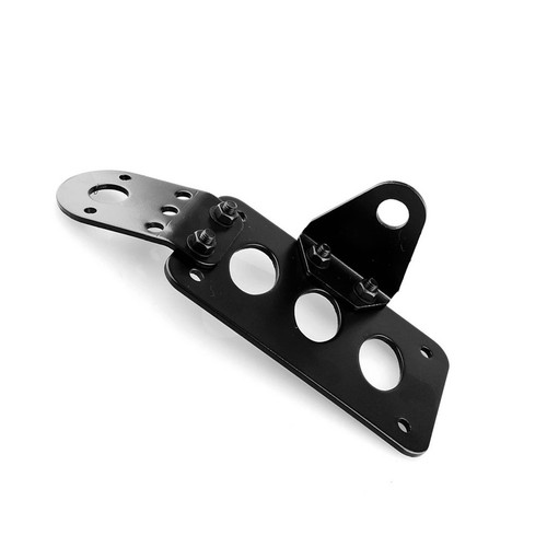 ˜Motorcycle Brake Tail Light License Plate Side Mount Metal Bracket Black - Picture 12 of 24