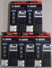 LOT of 5 NEW Texas Instruments TI-30XIIS Scientific Calculator Solar WITH COVER