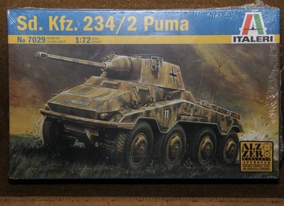 Italeri 1/72 German Sd.Kfz. 234/2 Puma Armored Car Model Kit 7029 - Sealed