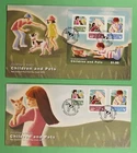 DR WHO 2005 NEW ZEALAND 2 FDC HEALTH STAMP PETS SEMI POST R79464