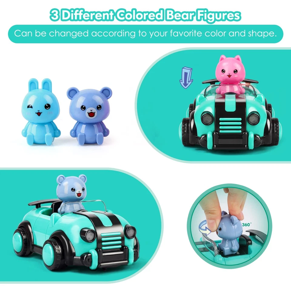 Jouet Enfant 2+ Ans Voiture Télécommandée RC avec Musique et Lumière Cadeaux ... Foto 3 de 4