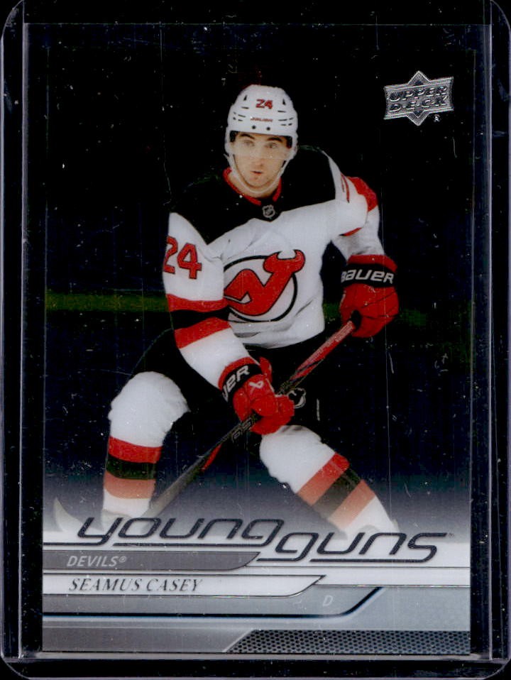 2024-25 Upper Deck Seamus Casey Clear Cut Rookie Young Guns RC #489 Devils