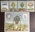 Central African Republic 1983 Manned Flight Set & Minisheet FU
