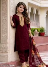 Traditional Kids Girl Kurta With Dupatta Set For festivals and daily wear