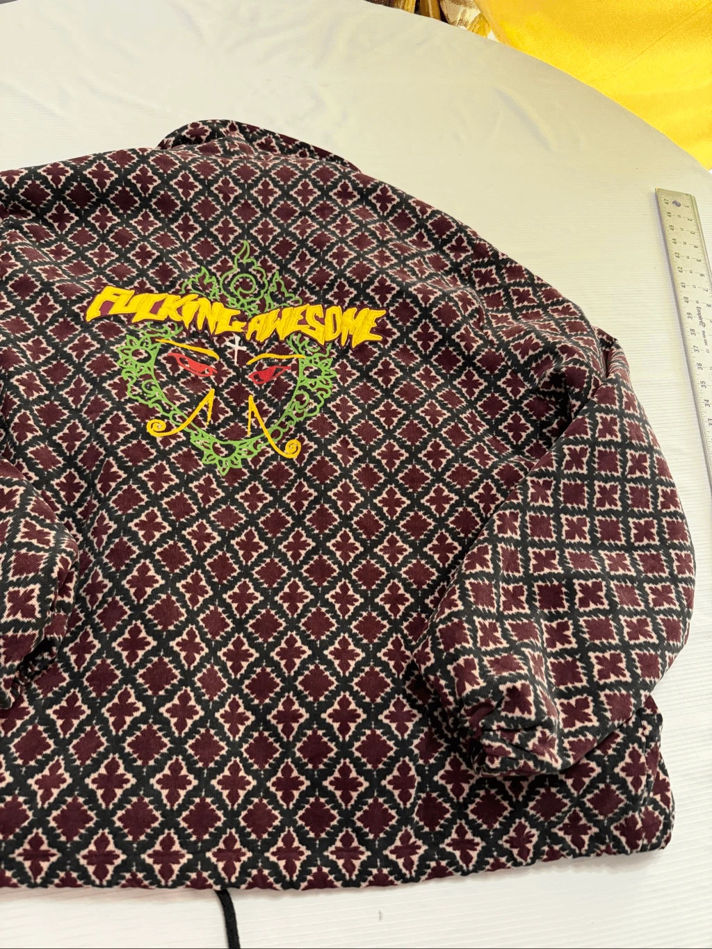 F*cking Awesome Embroidered Eyes Coaches Jacket Size XL See Measurements - product detail image 12