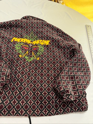 F*cking Awesome Embroidered Eyes Coaches Jacket Size XL See Measurements image 12