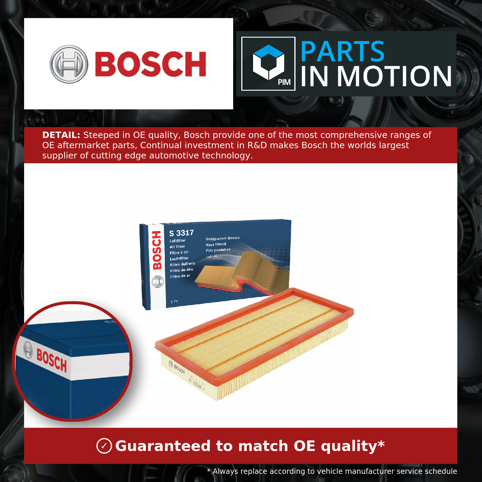 For Fiat - Grande Punto 199 1.4 2005-2009 K6000633311 46783544 Air Filter Bosch - Image 10