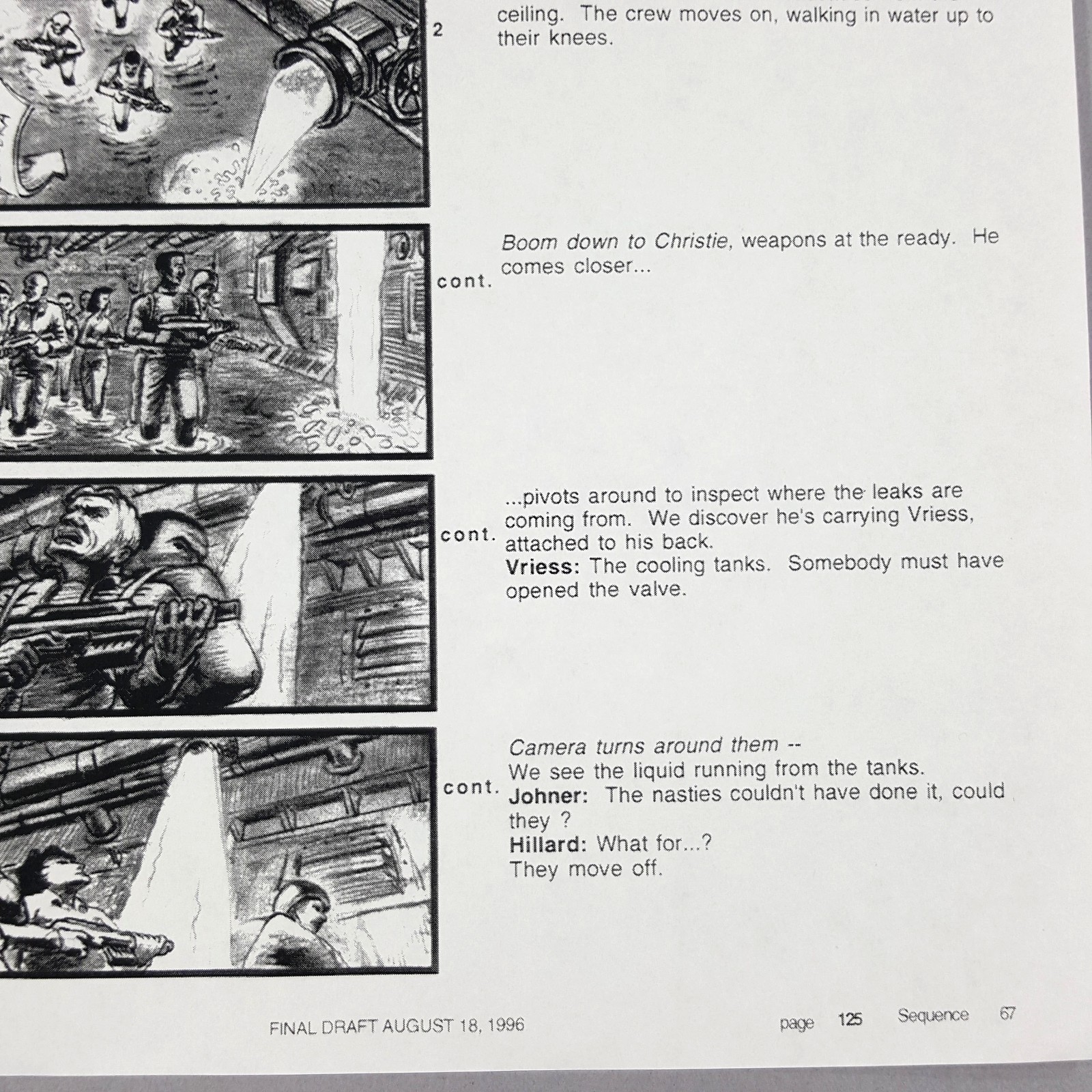 Image 12 of Alien: Resurrection - Production Used Storyboard, Ripley and Crew, Movie Prop