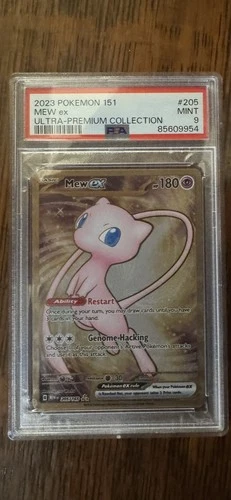 2023 POKEMON MEW EN-151 HYPER RARE #205 MEW EX PSA 9