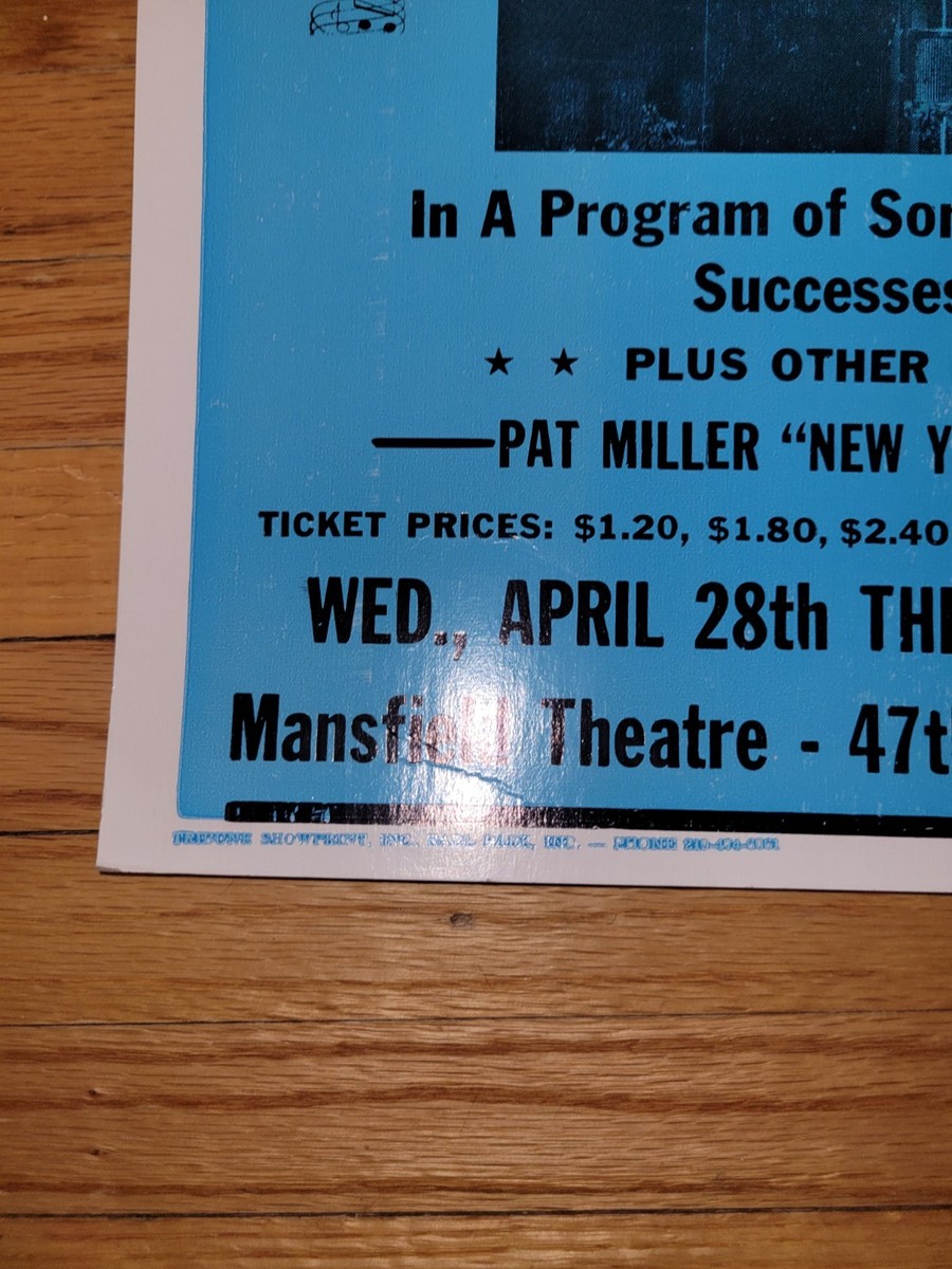 Billie Holiday 1948 Concert Poster NYC Mansfield Theatre Jazz