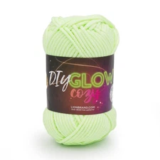 Lion Brand DIY Glow Cozy Yarn-Neon Green - 3 Pack