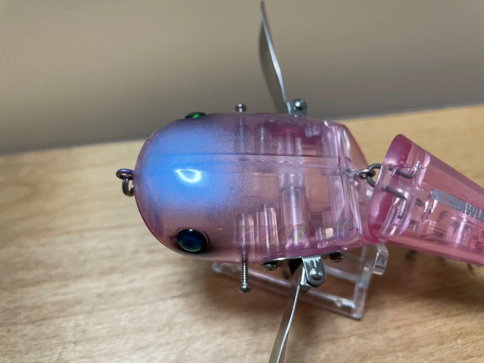 Señuelo de pesca deps NZ CRAWLER Jr #11 escala rosa superficie superior sobre orugas cebo Foto 2 de 4