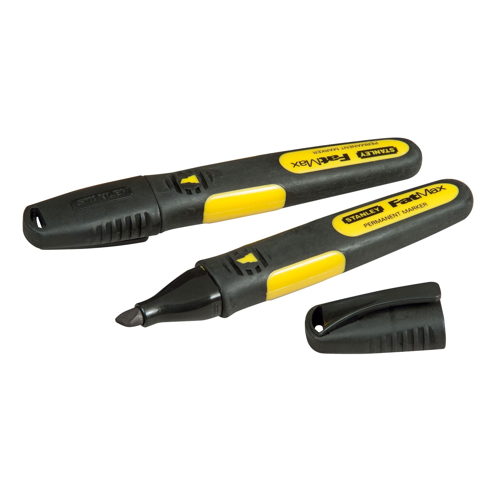 Stanley Black Chisel Tip Markers (2)