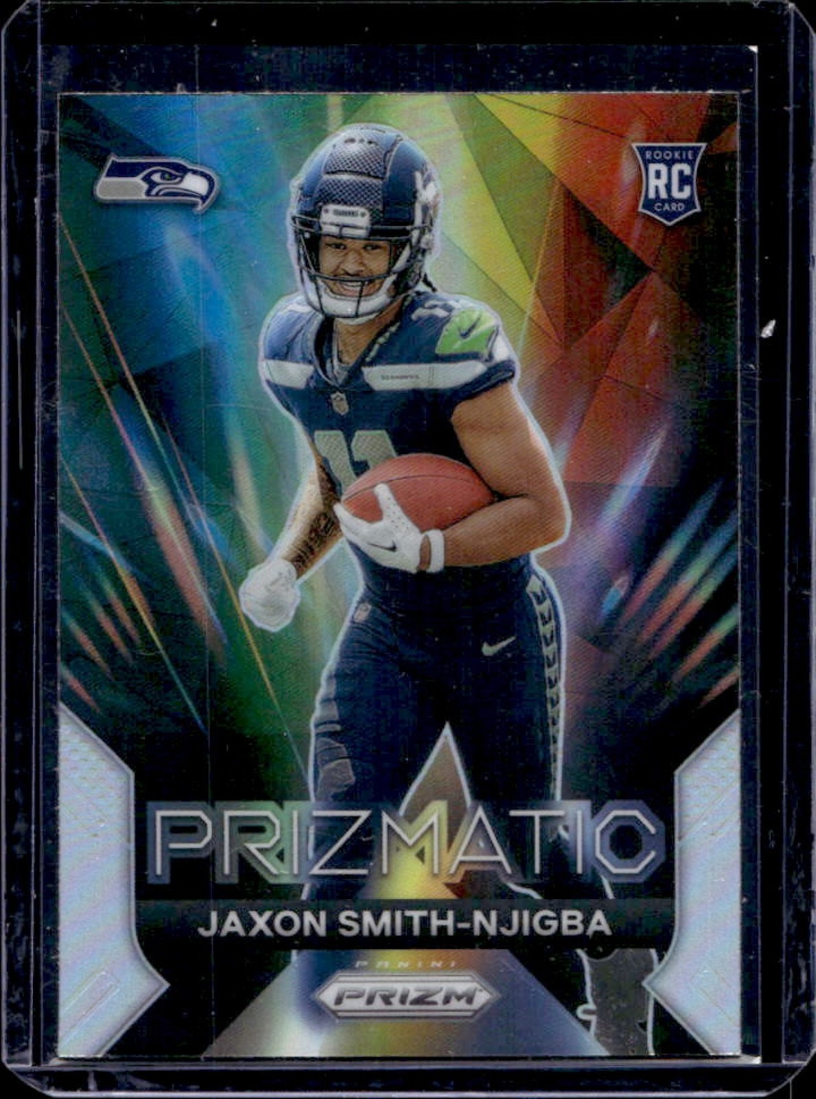2023 Panini Prizm Jaxon Smith-Njigba Prizmatic RC Prizm Silver #1 Seahawks