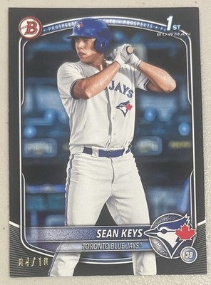 2025 Bowman 1st Sean Keys Black /10 #BP-89 (Little White On Corners And Edges)